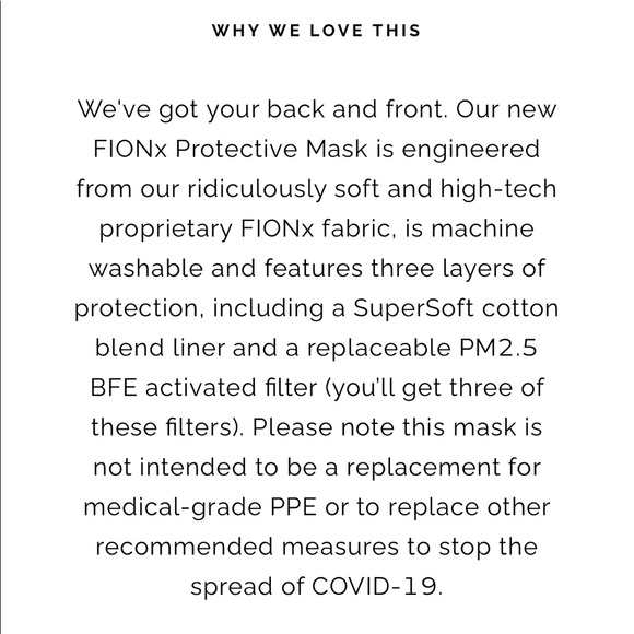 NWT FIGS SCRUBS MASK FIONx PROTECTIVE FACE MASK COVERING - Picture 8 of 14